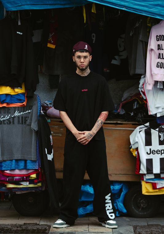 CALÇA MOLETOM PRETO WRLD